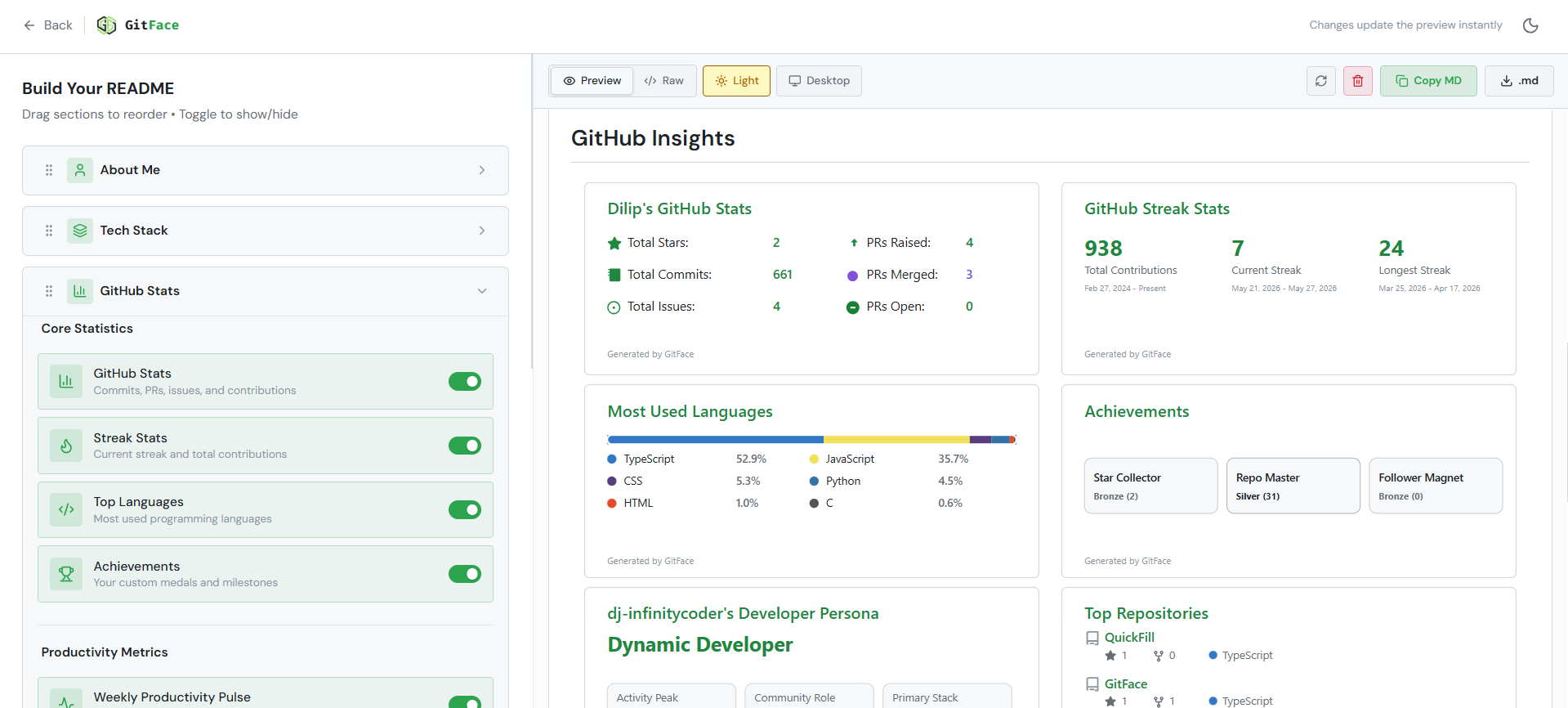 GitFace screenshot 3