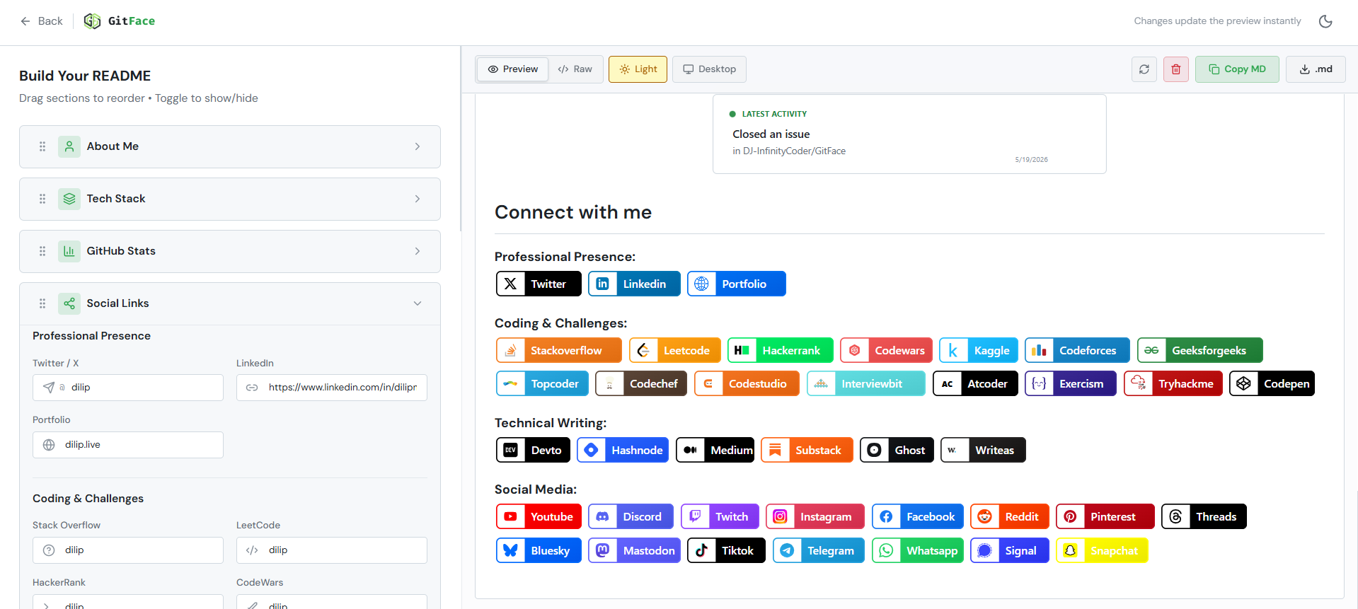 GitFace screenshot 4