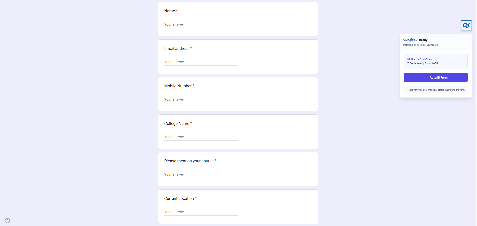 QuickFill